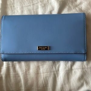 Kate spade sky blue travel wallet